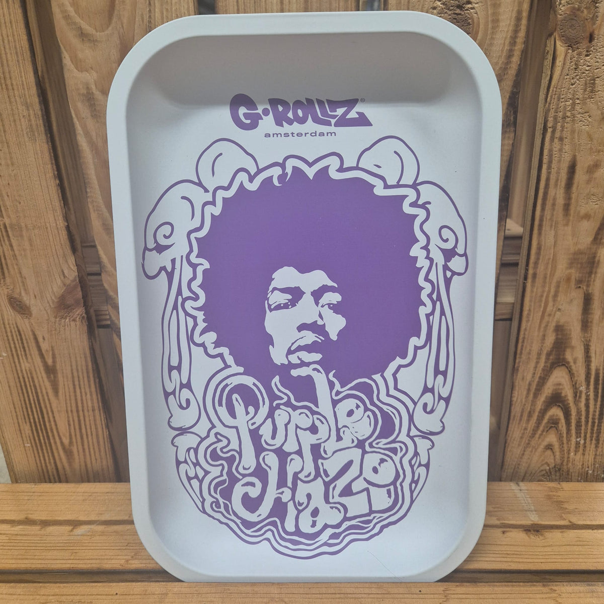 G-Rollz Metal Rolling Tray „Purple Haze“ – Legendärer Vibe für Deine Session